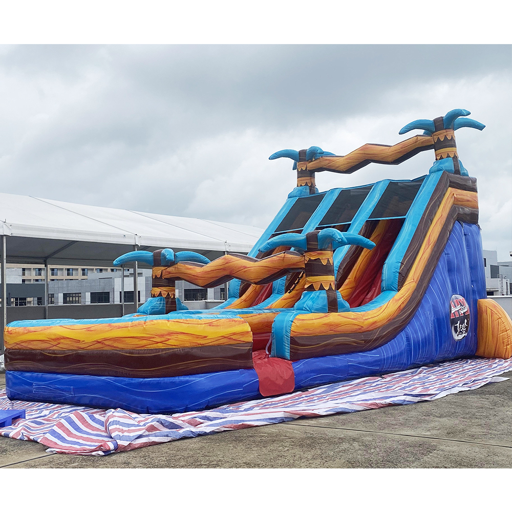 Inflatable Palm Tree Double Water Slide7