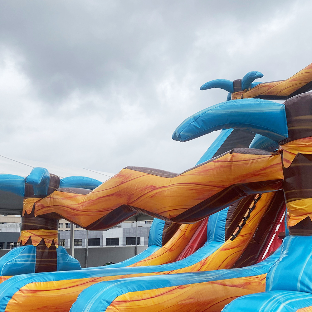 Inflatable Palm Tree Double Water Slide8