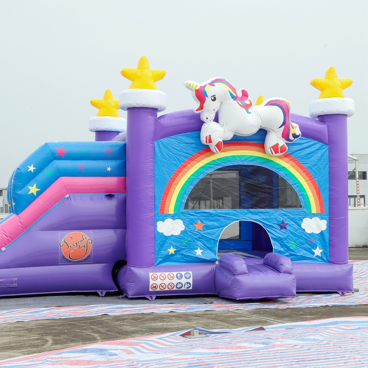 10*5m Unicorn Bounce House and Slide2