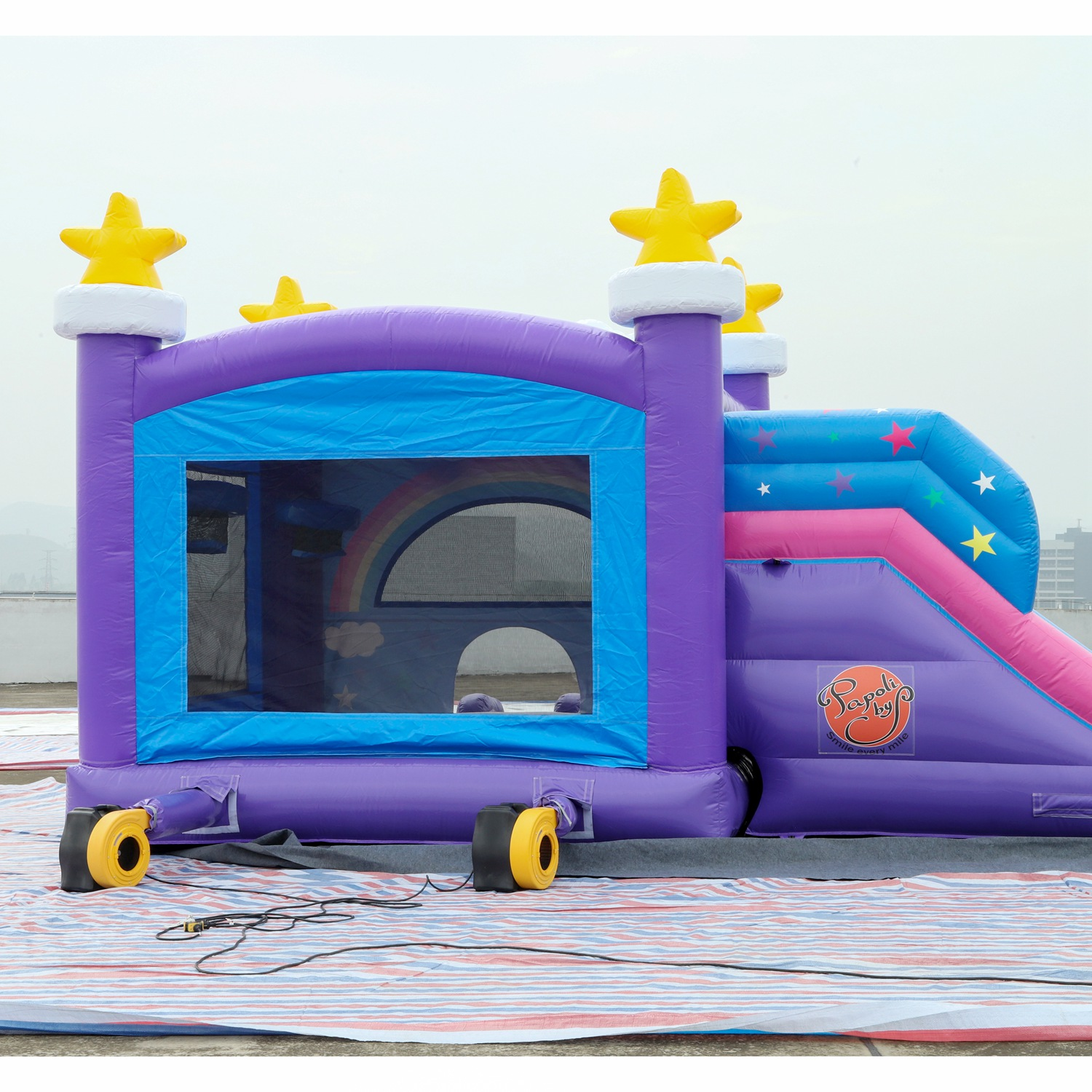 10*5m Unicorn Bounce House and Slide8